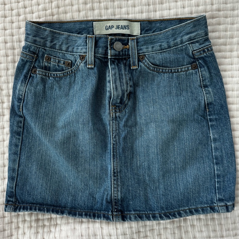 GAP Blue and Gold Mini Skirt